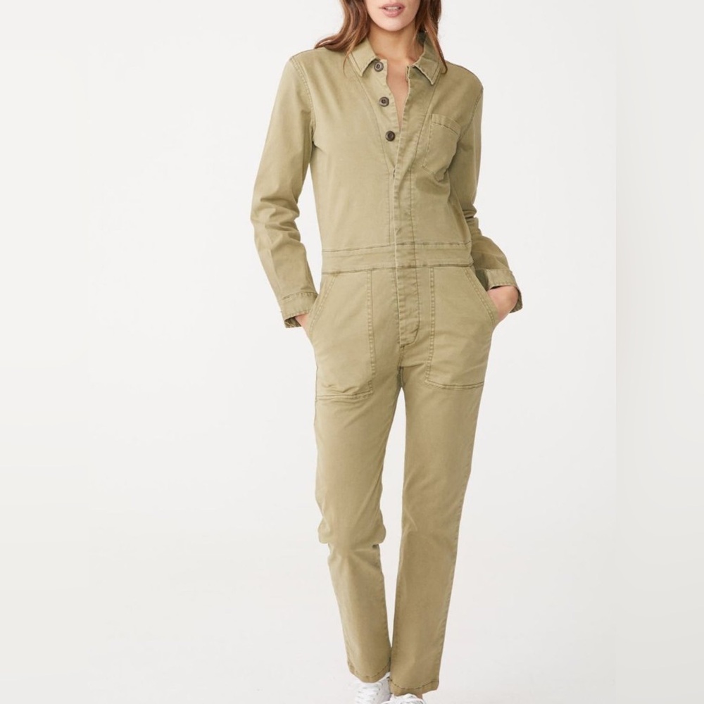 NWT Monrow Women’s Cotton Twill Utility/Boiler Suit- One Piece Jumpsuit